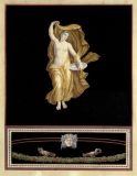 Feiner Schal/Plaid (100% Schurwolle, 180 x 140 cm) nach einer Wandmalerei aus der Villa Hamilton Wörlitz - Motiv 1